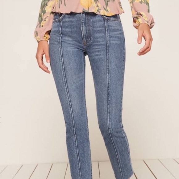 reformation seamed jeans